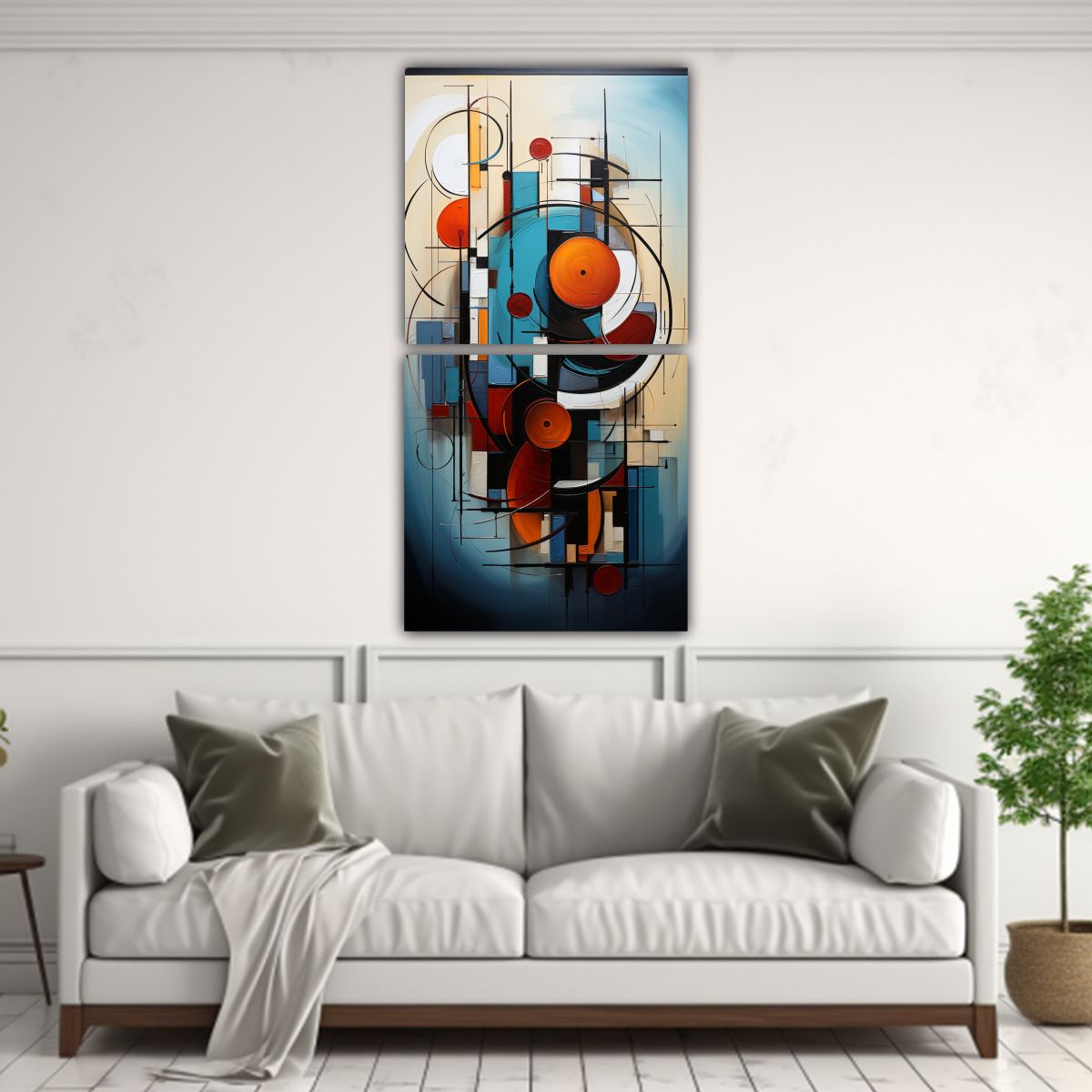 GENERICO - Cuadro Abstracto Con Pigmentos Coloridos Alegría 70x140 Cm