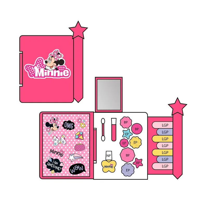 DISNEY - Diario de vida Minnie Mouse con cosméticos para niñas