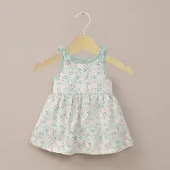 OPALINE - Vestido verde estampado de niña