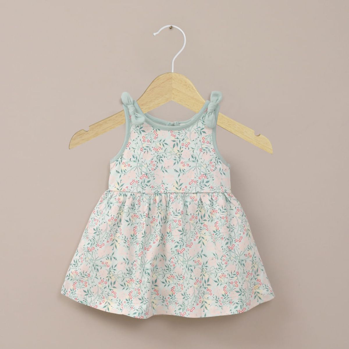 OPALINE - Vestido verde estampado de niña