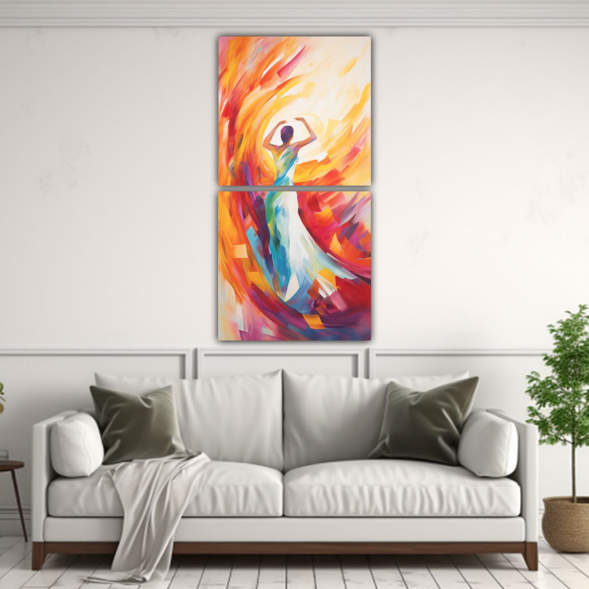 GENERICO - Pinturas Decorativas De Interpretación Abstracta 70x140 Cm