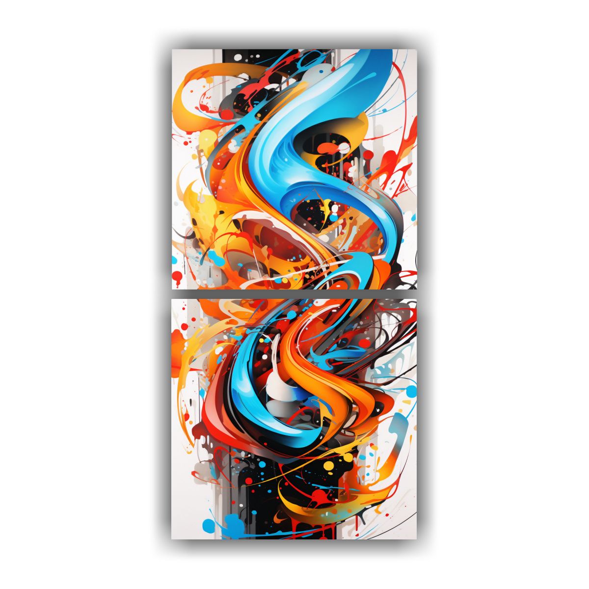 GENERICO - Pinturas Decorativas Con Fusión Abstracta De 80x160 Cm