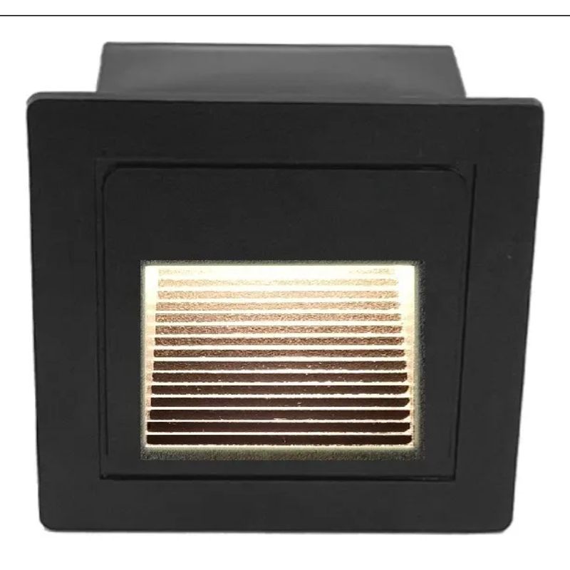 WANT - APLIQUE LED EMBUTIDO NEGRO 3W
