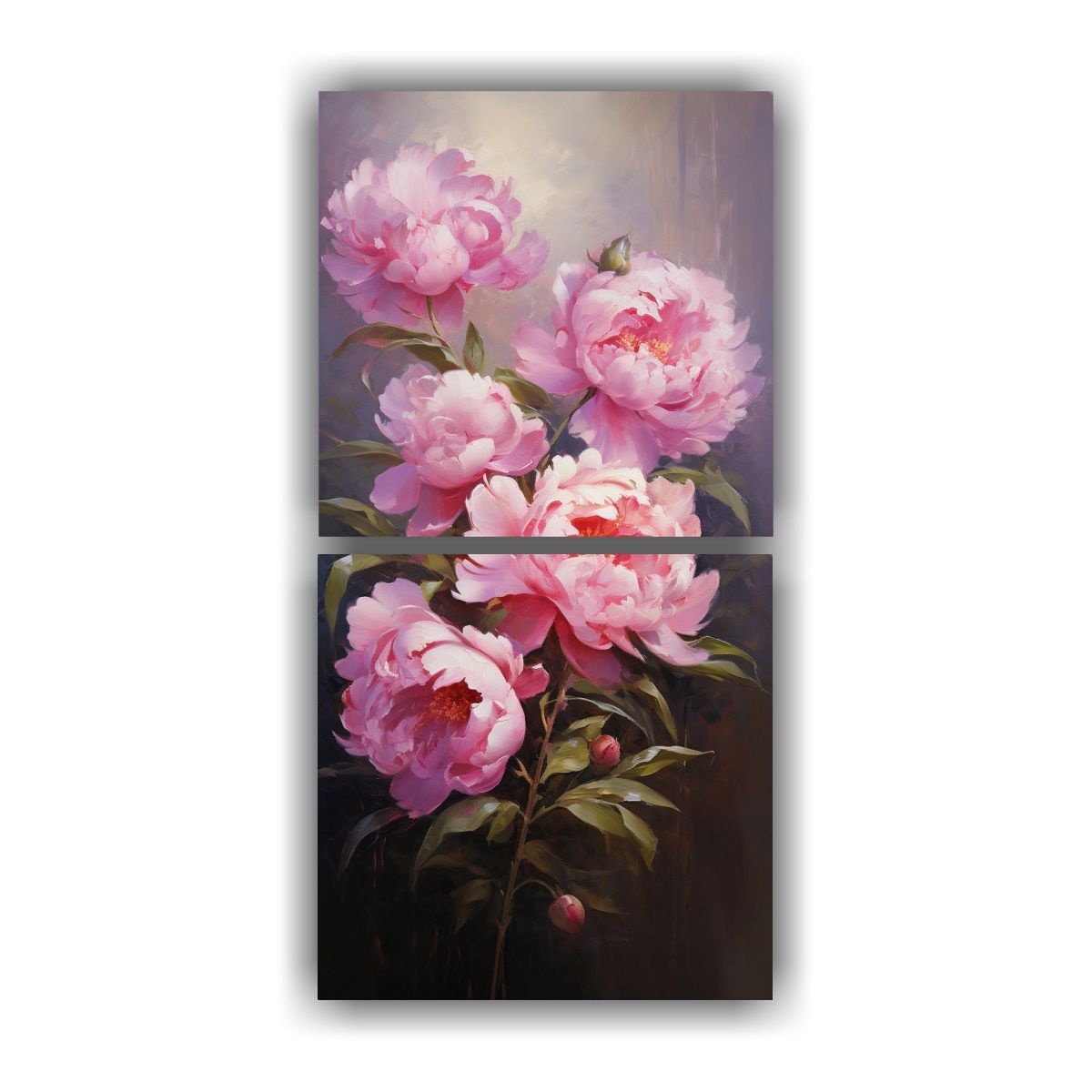 GENERICO - Dos Composiciones Impreso Vida De Vibrantes 70x140 Cm