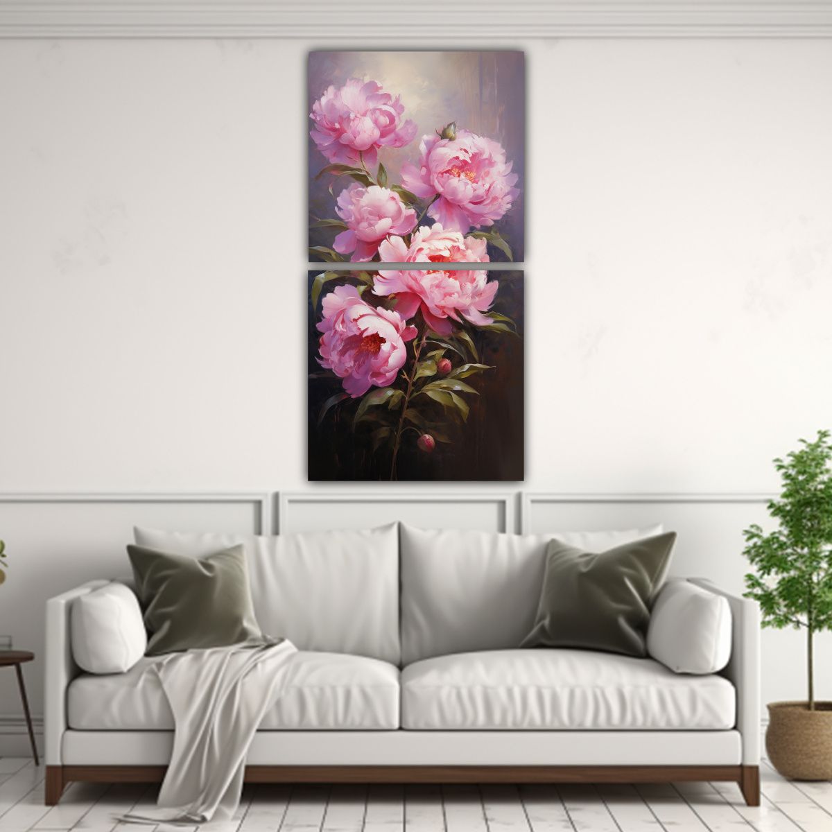 GENERICO - Dos Composiciones Impreso Vida De Vibrantes 70x140 Cm