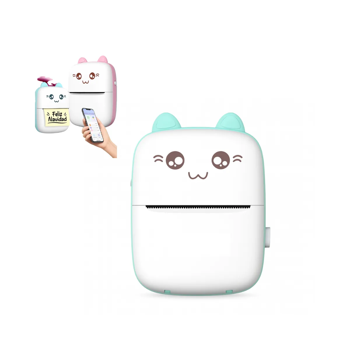 GENERICO - Mini Impresora De Etiquetas Y Fotos 58mm Bluetooth Portátil