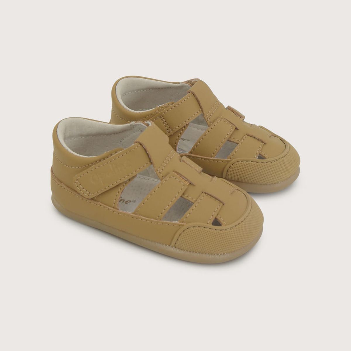 OPALINE - Sandalia ultra flexible café de niño