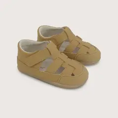 OPALINE - Sandalia ultra flexible café de niño