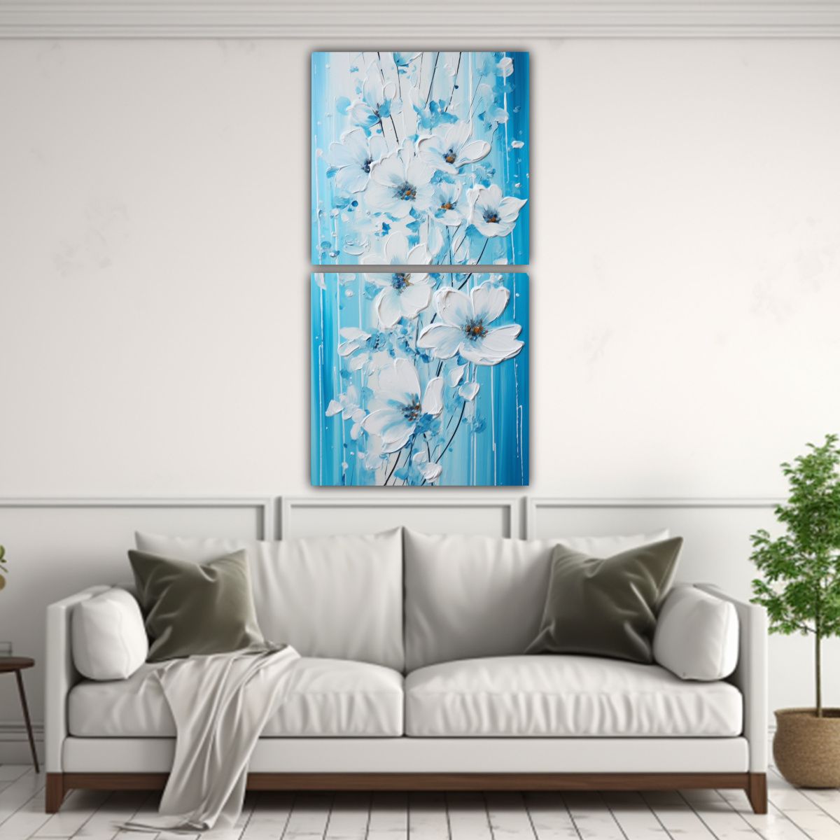 GENERICO - Pintura Acrílica Intensa En Lienzo Blanco 70x140 Cm