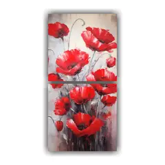 GENERICO - Cuadro Composición Adorable A Red POPPIES En 70x140 Cm