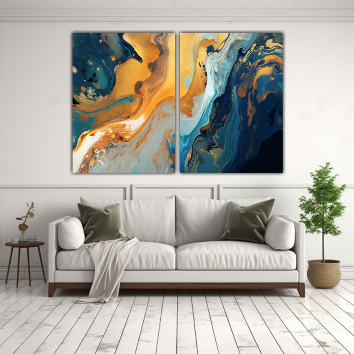 GENERICO - Pinturas Abstractas Modernas En Colores Vibrantes 160x120 Cm