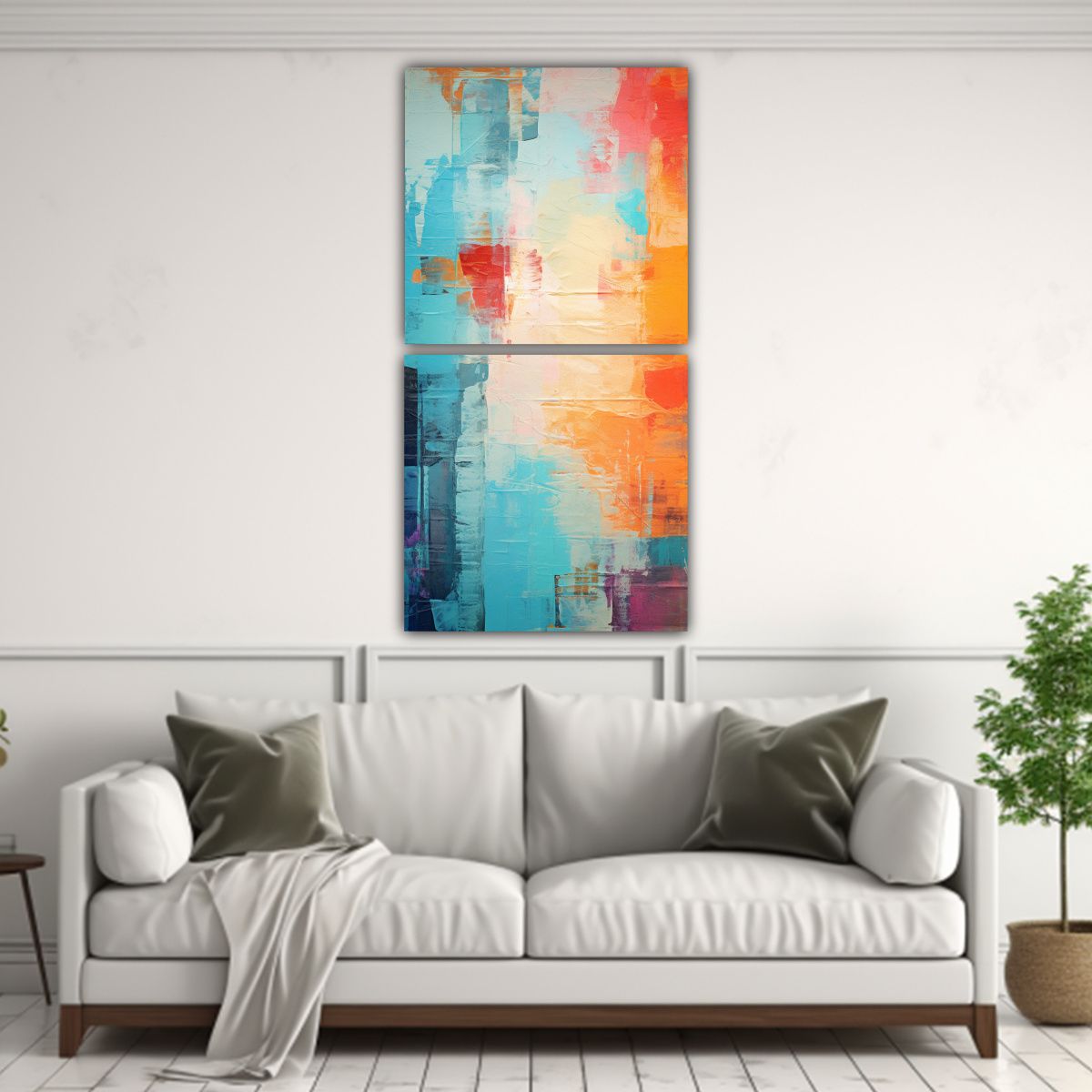 GENERICO - Pinturas Decorativas De Sala Con Textura Y 80x160 Cm