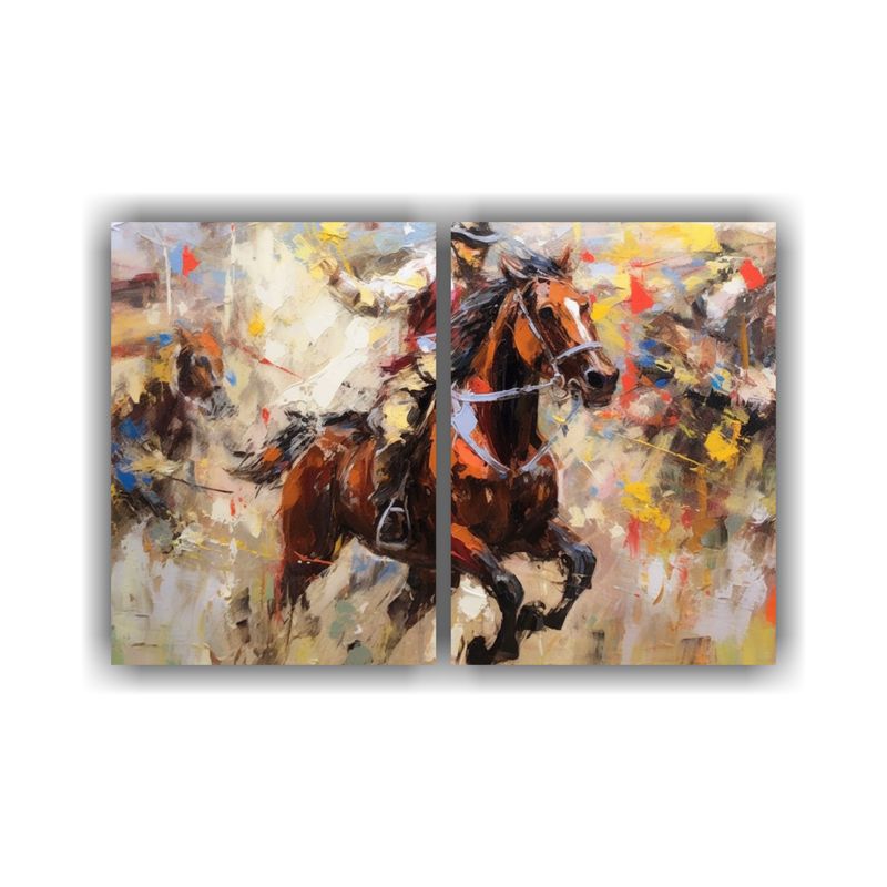 GENERICO - Lienzos Concepto Fantasia Cowboy A Caballo 160x120 Cm
