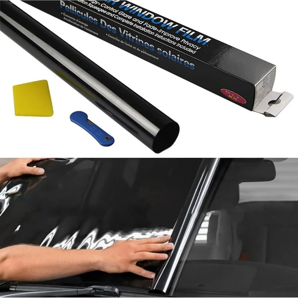 GENERICO - Lamina Papel Film Polarizado Ventana Auto 50cm X 3 Metros