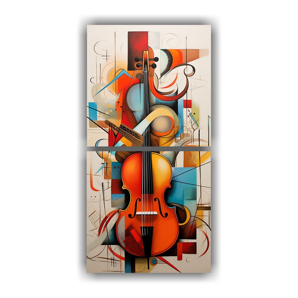 GENERICO - Pinturas Abstractas De Instrumentos Musicales 80x160 Cm