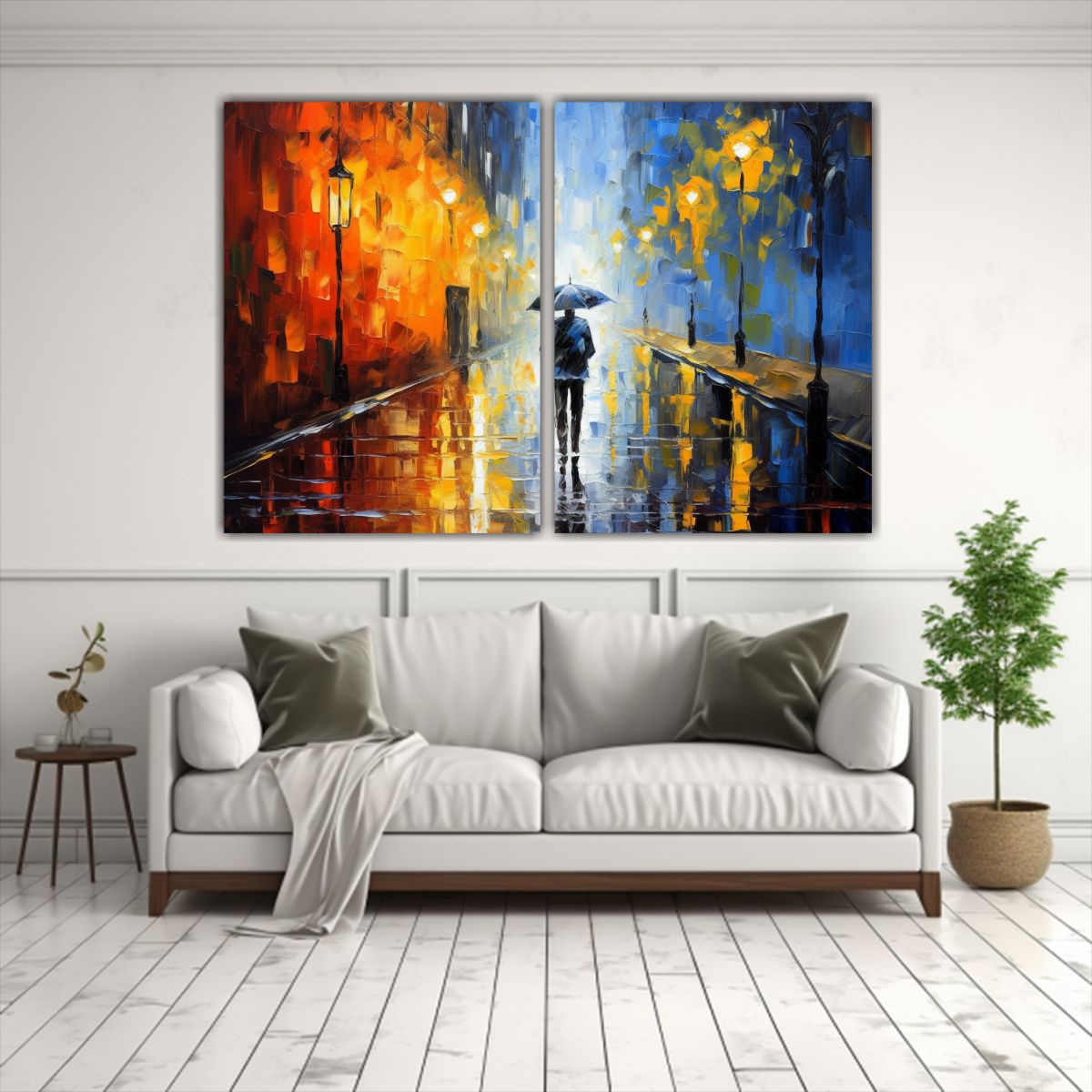 GENERICO - Cuadros Decorativos Estilo Lluvia Cálida Arte 160x120 Cm