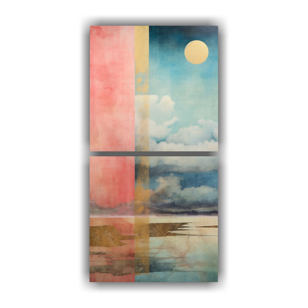 GENERICO - Dos Artes Tema Intensidad Pintura Con Acuarela 70x140 Cm