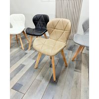 Silla de comedor radar wood asiento ecocuero