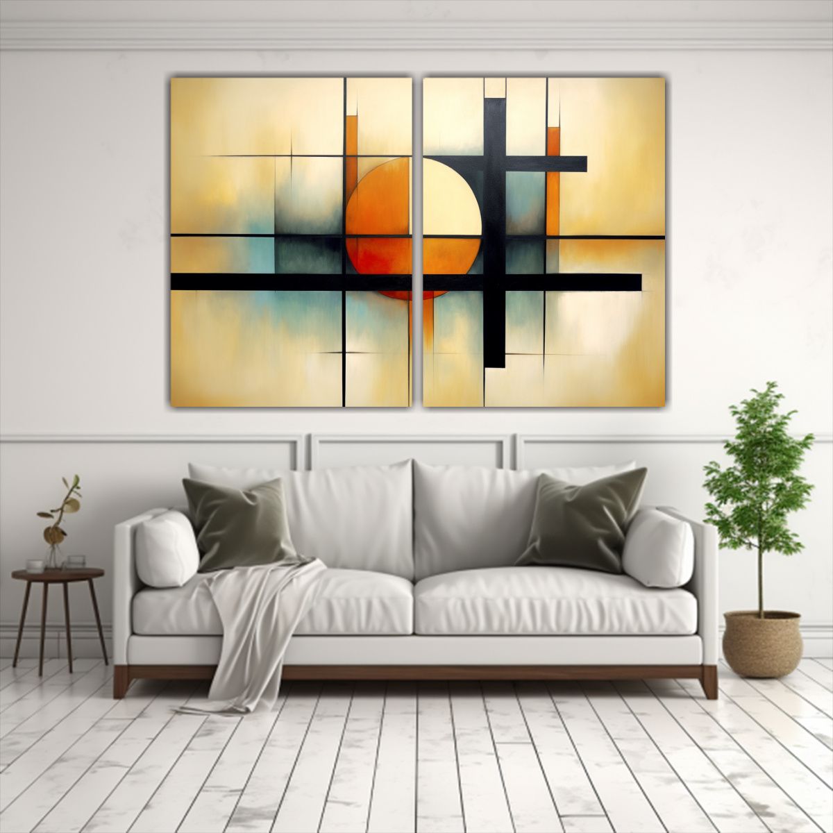 GENERICO - Cuadros Abstractos Intensos Para Decoración De 160x120 Cm