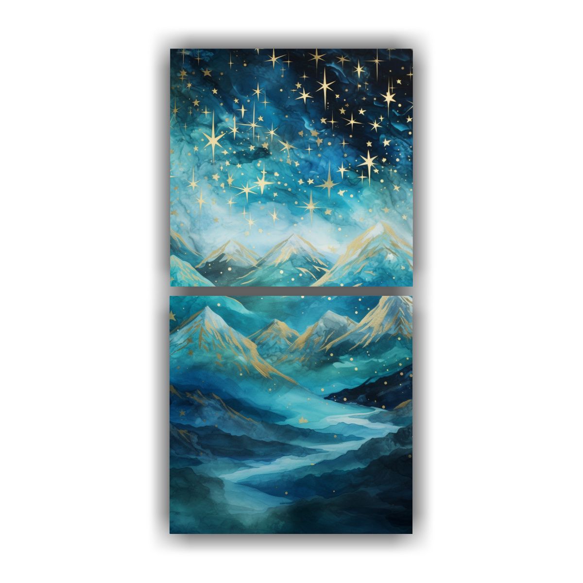 GENERICO - Set 2 Arte Cálido Alta Resolución Paisaje 70x140 Cm