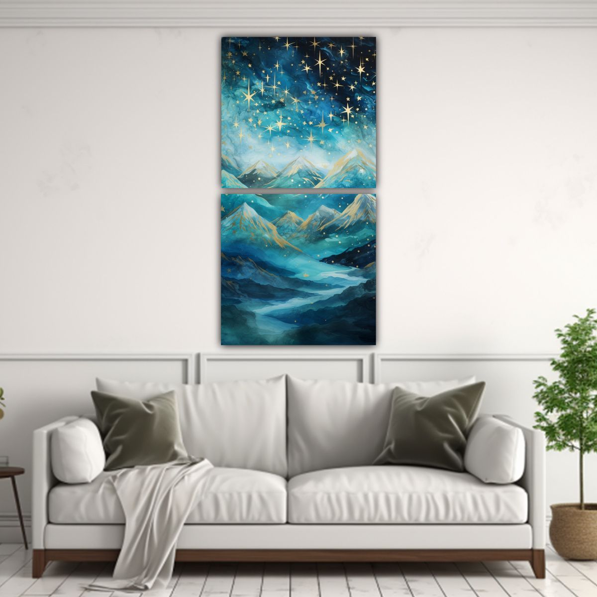 GENERICO - Set 2 Arte Cálido Alta Resolución Paisaje 70x140 Cm