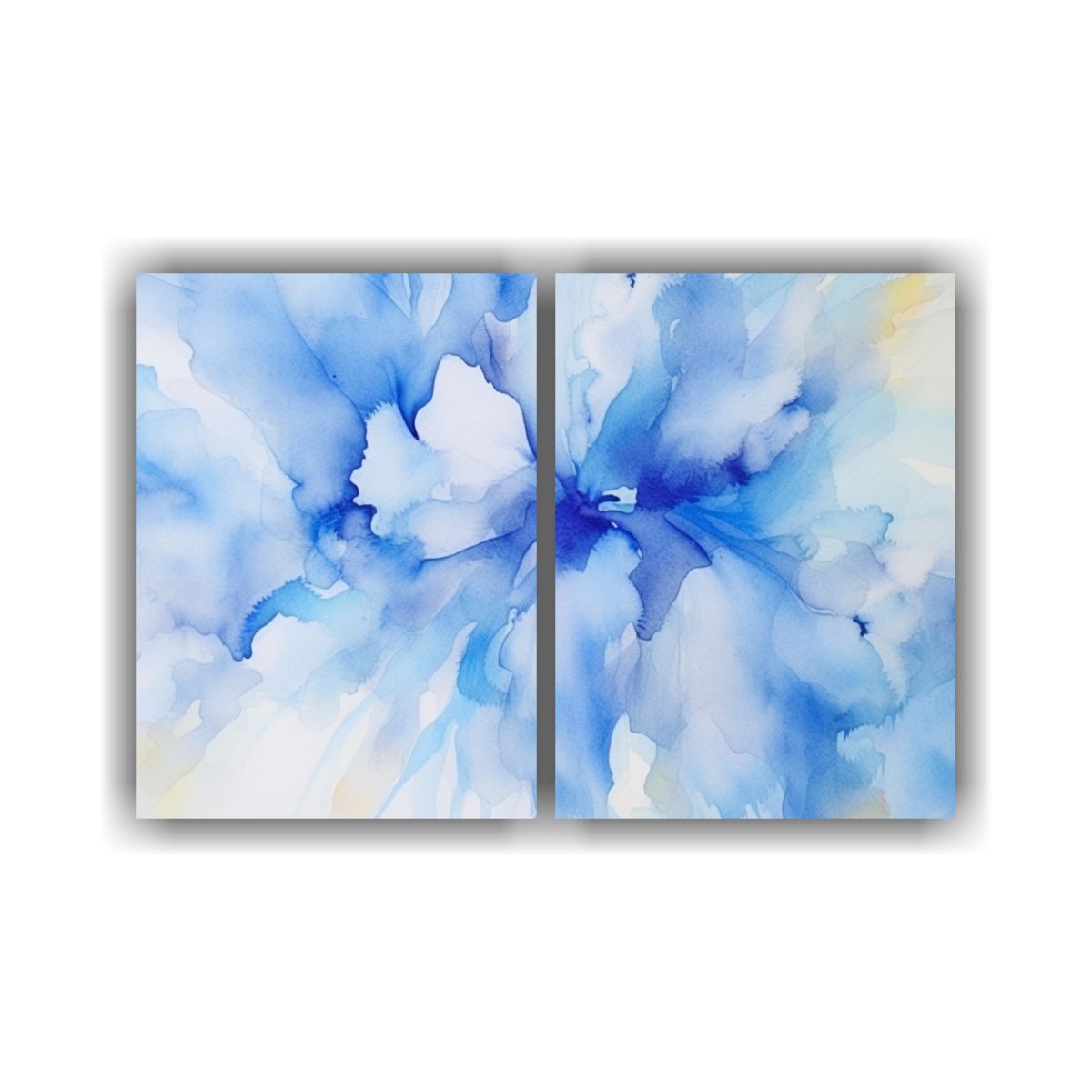 GENERICO - Pinturas Abstractas Acuarela Azul Composiciones 160x120 Cm