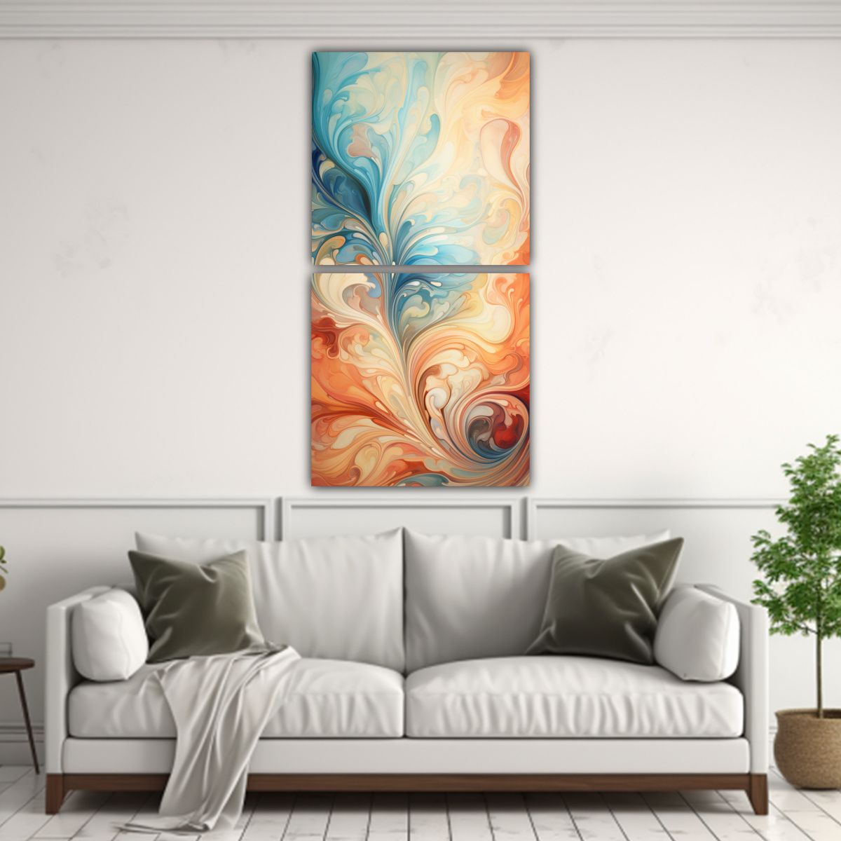 GENERICO - Cuadros Melódicos De Forma Original Inspirados 80x160 Cm