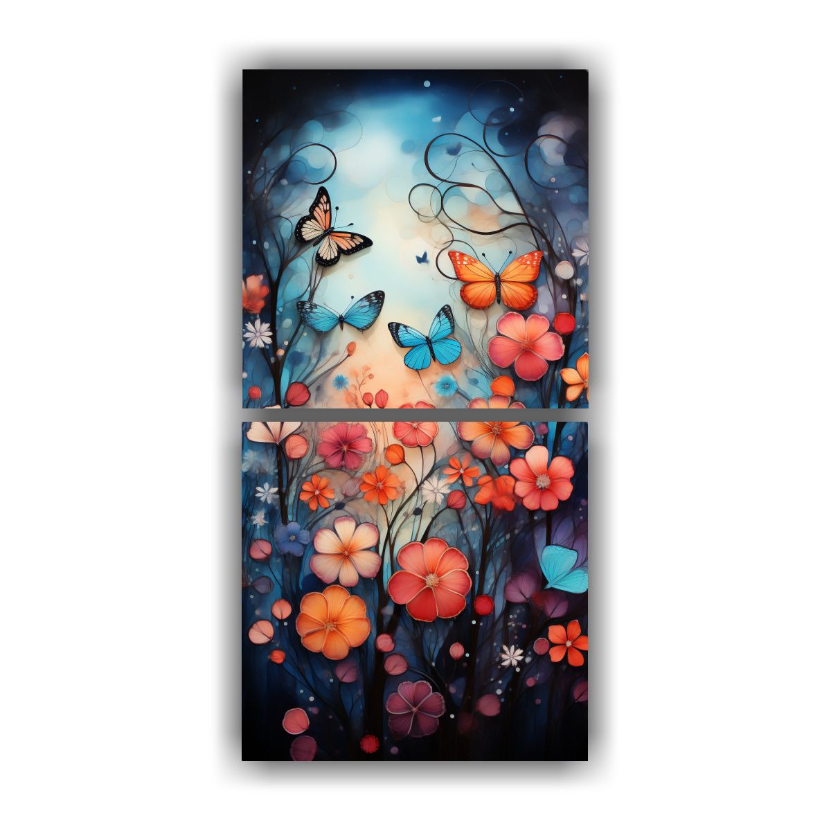 GENERICO - Cuadros Decorativos Exclusivos Con Mariposas 70x140 Cm