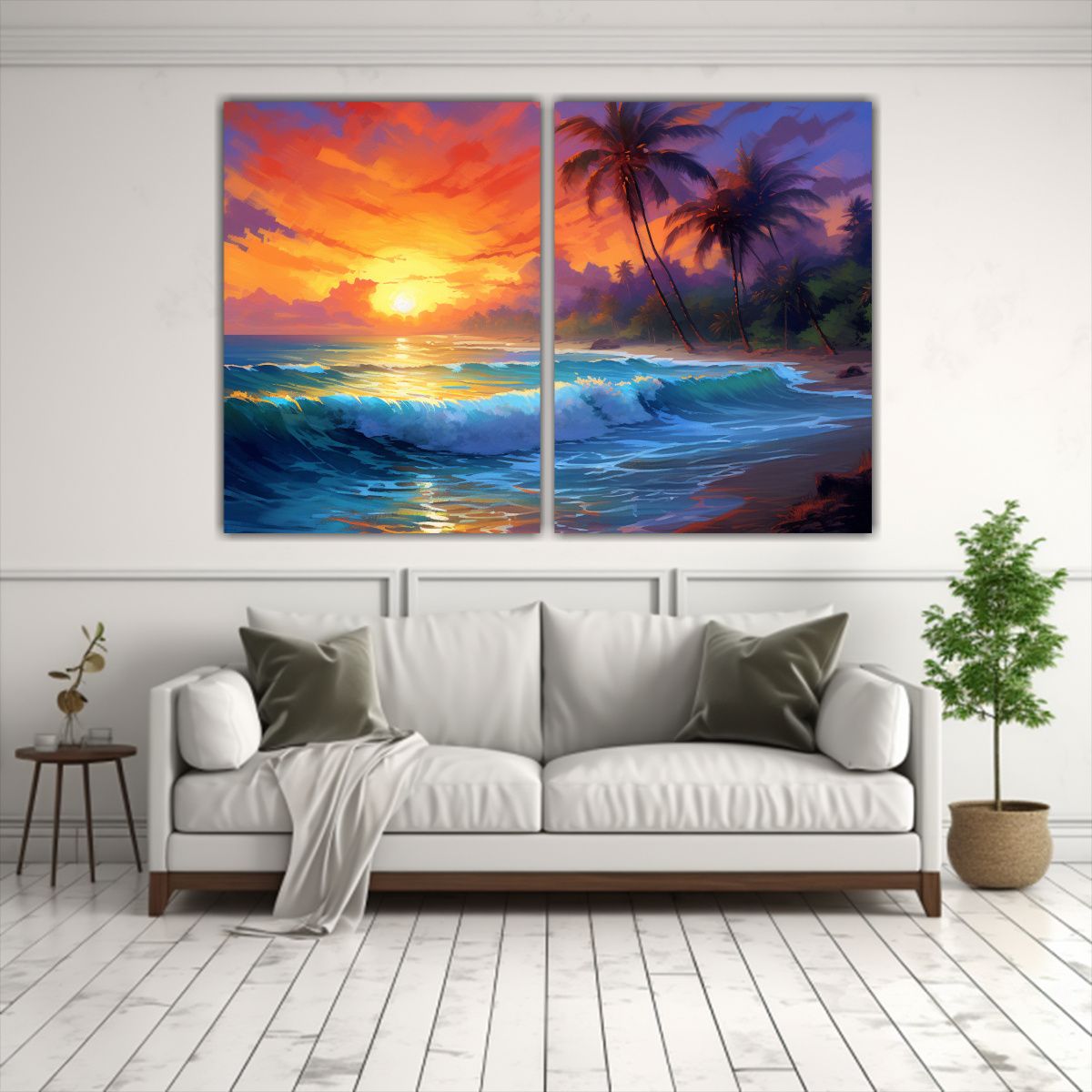 GENERICO - Pinturas Decorativas De Playa En Bastidor 160x120 Cm