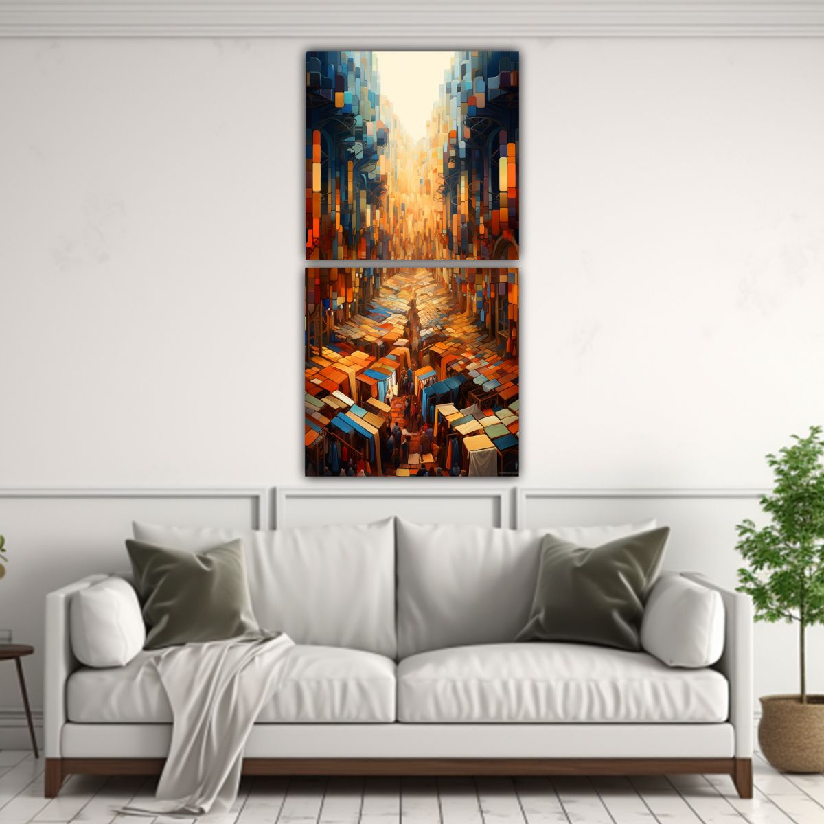 GENERICO - Lienzos Modernos Abstractos Decorativos Con 80x160 Cm