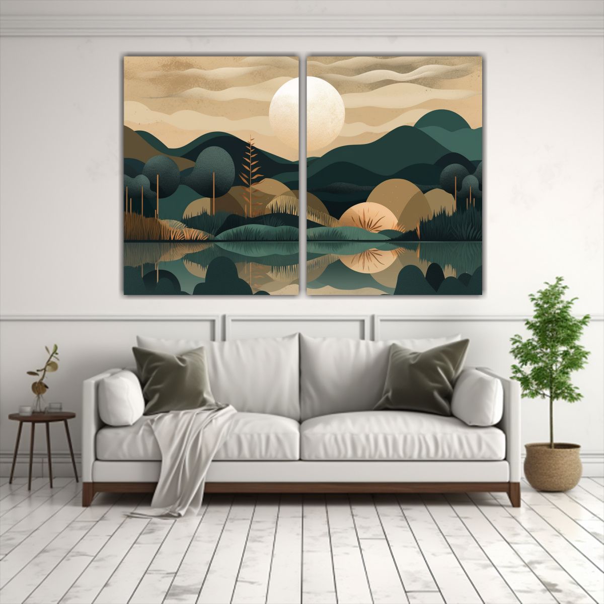 GENERICO - Pinturas Estilo Galería De Paisajes Naturales 160x120 Cm