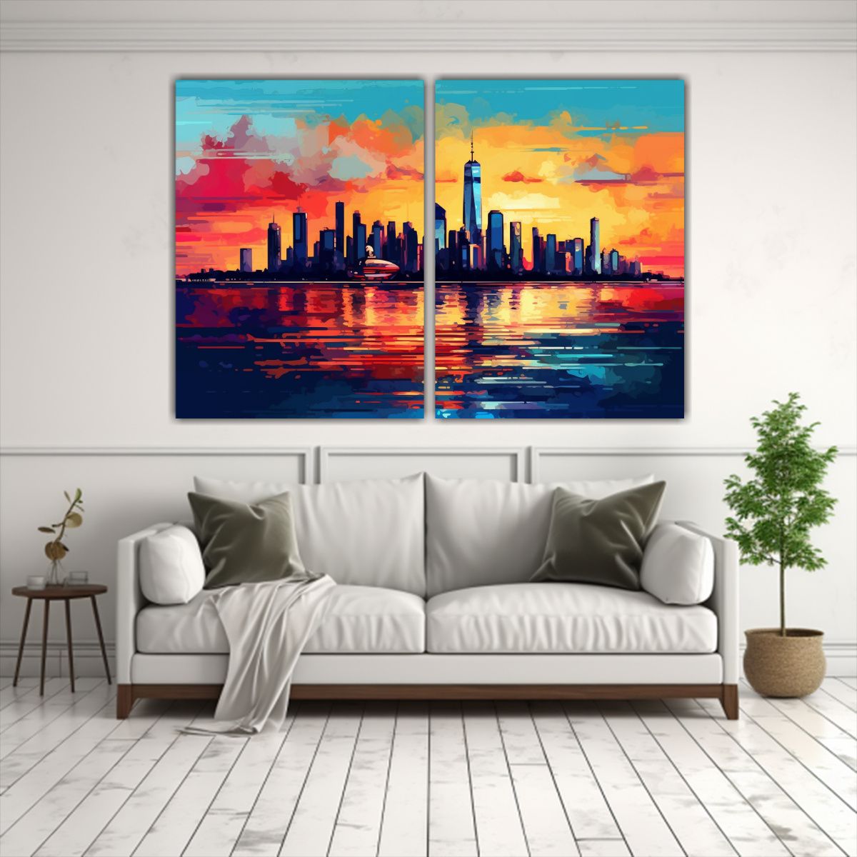 GENERICO - Cuadros Pop Art Díptico Mar De Bellingshausen 160x120 Cm