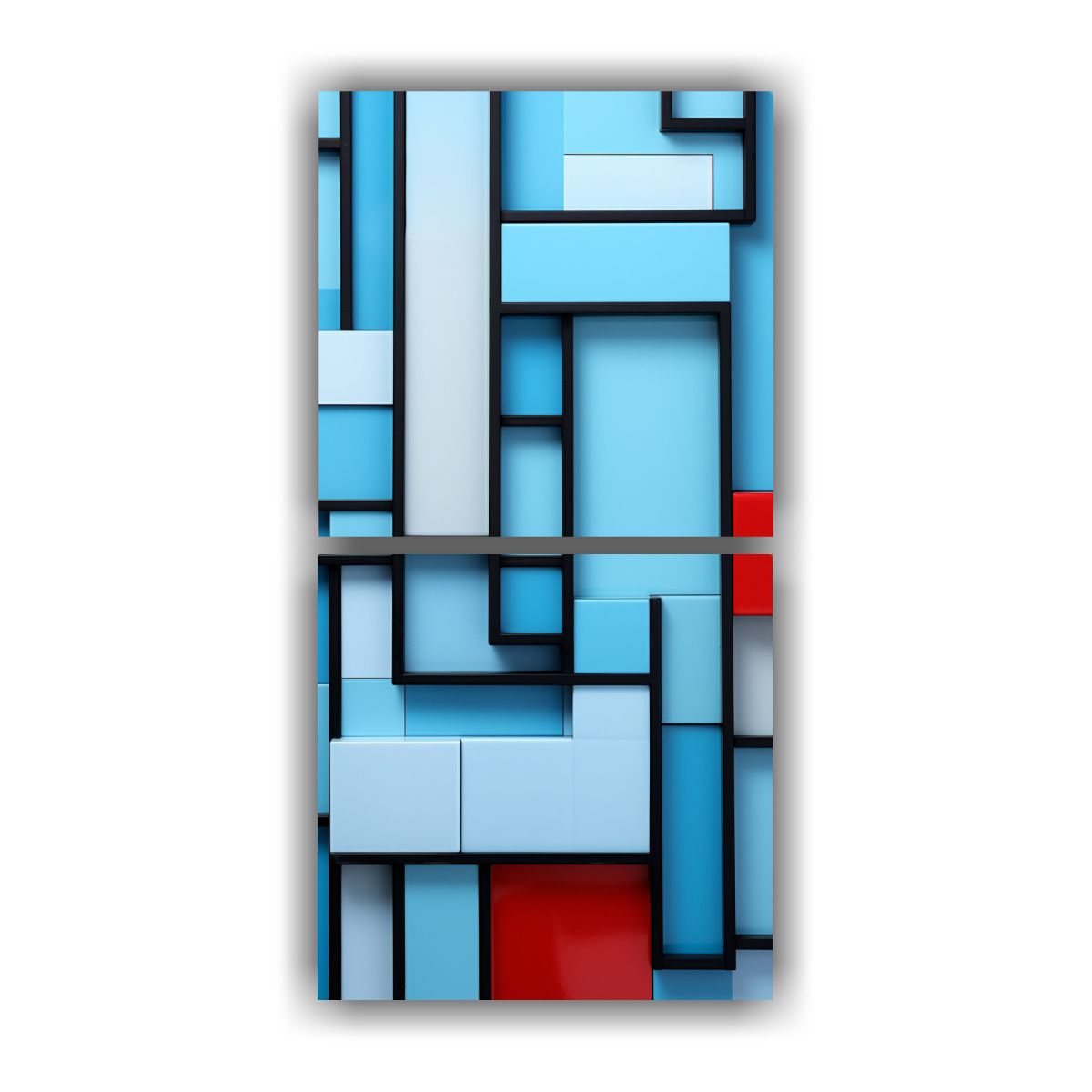 GENERICO - Conjunto 2 De Arte De Pared Composición Visual 80x160 Cm