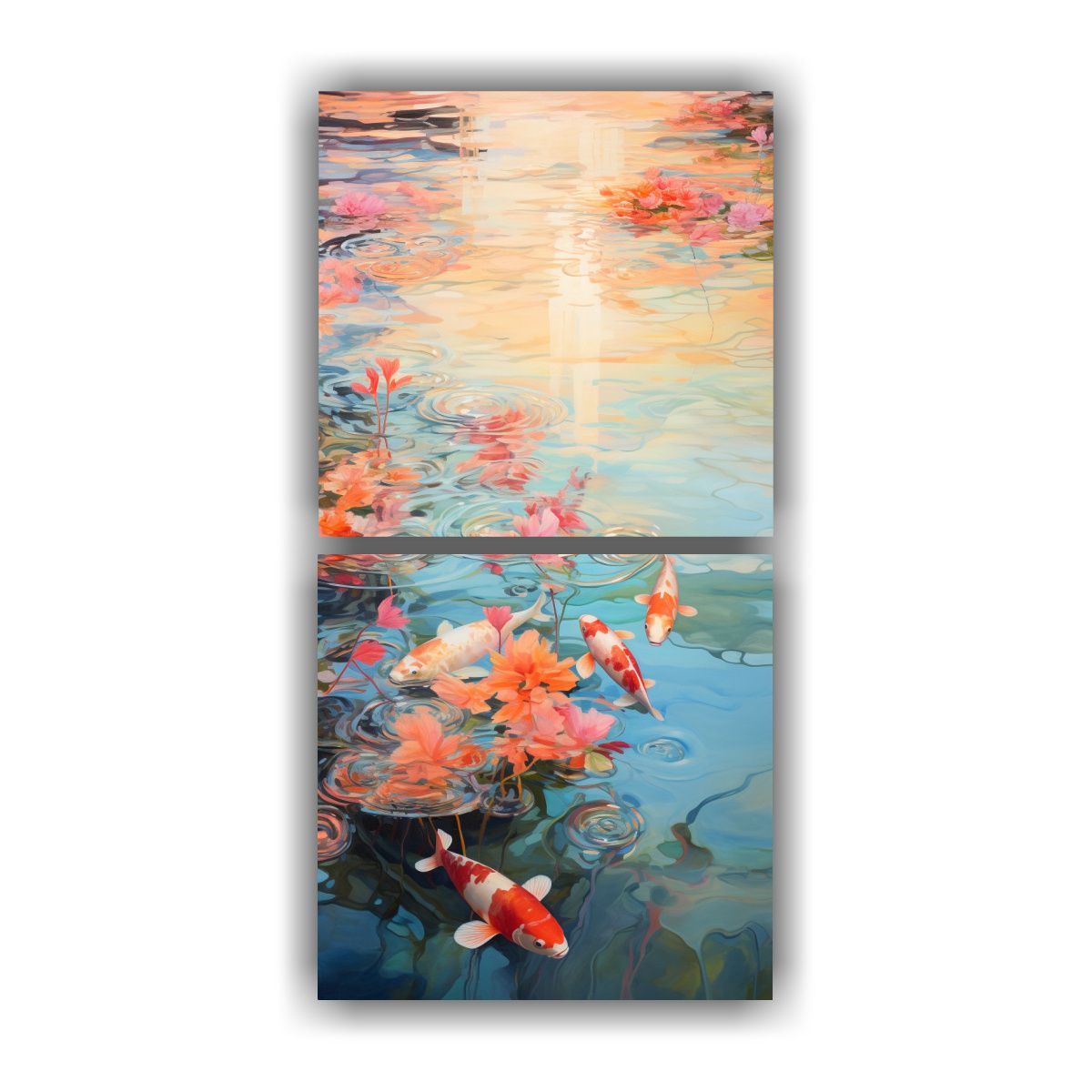 GENERICO - Set 2 Cuadros De Tela Impresos Belleza Natural 70x140 Cm