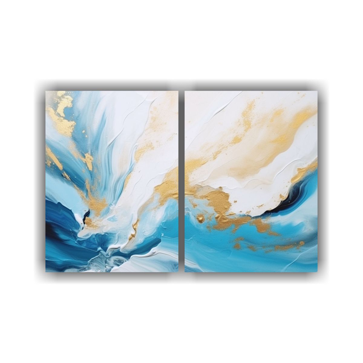 GENERICO - Cuadro Abstracto En Lienzo Con Colores Blanco 160x120 Cm