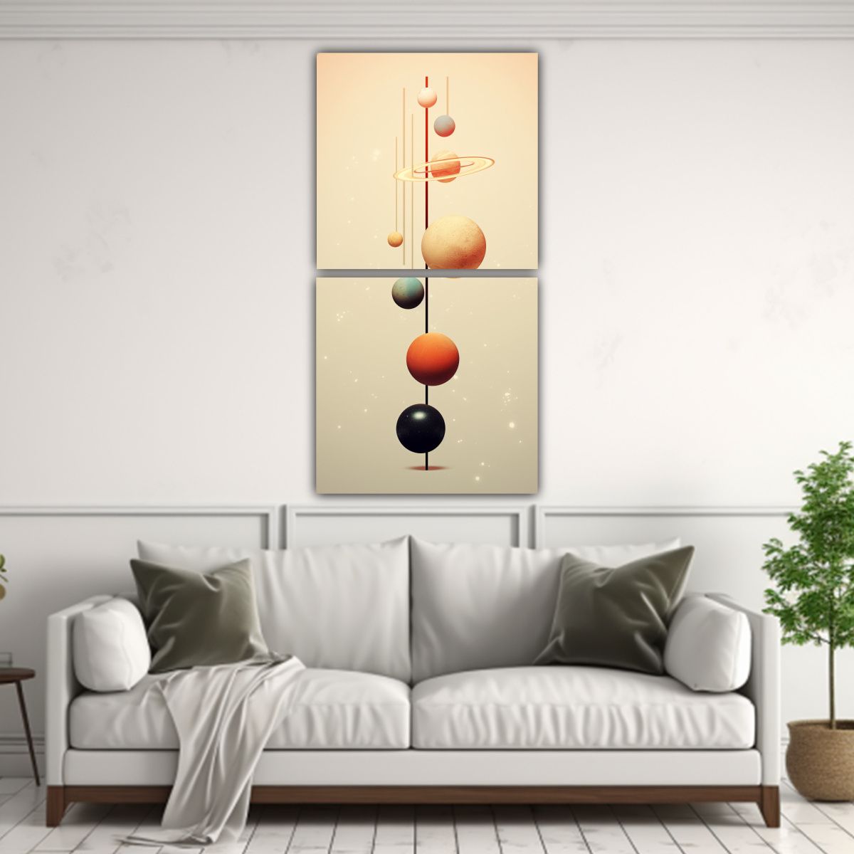 GENERICO - Pinturas Surrealistas Minimalistas De Colores 50x100 Cm