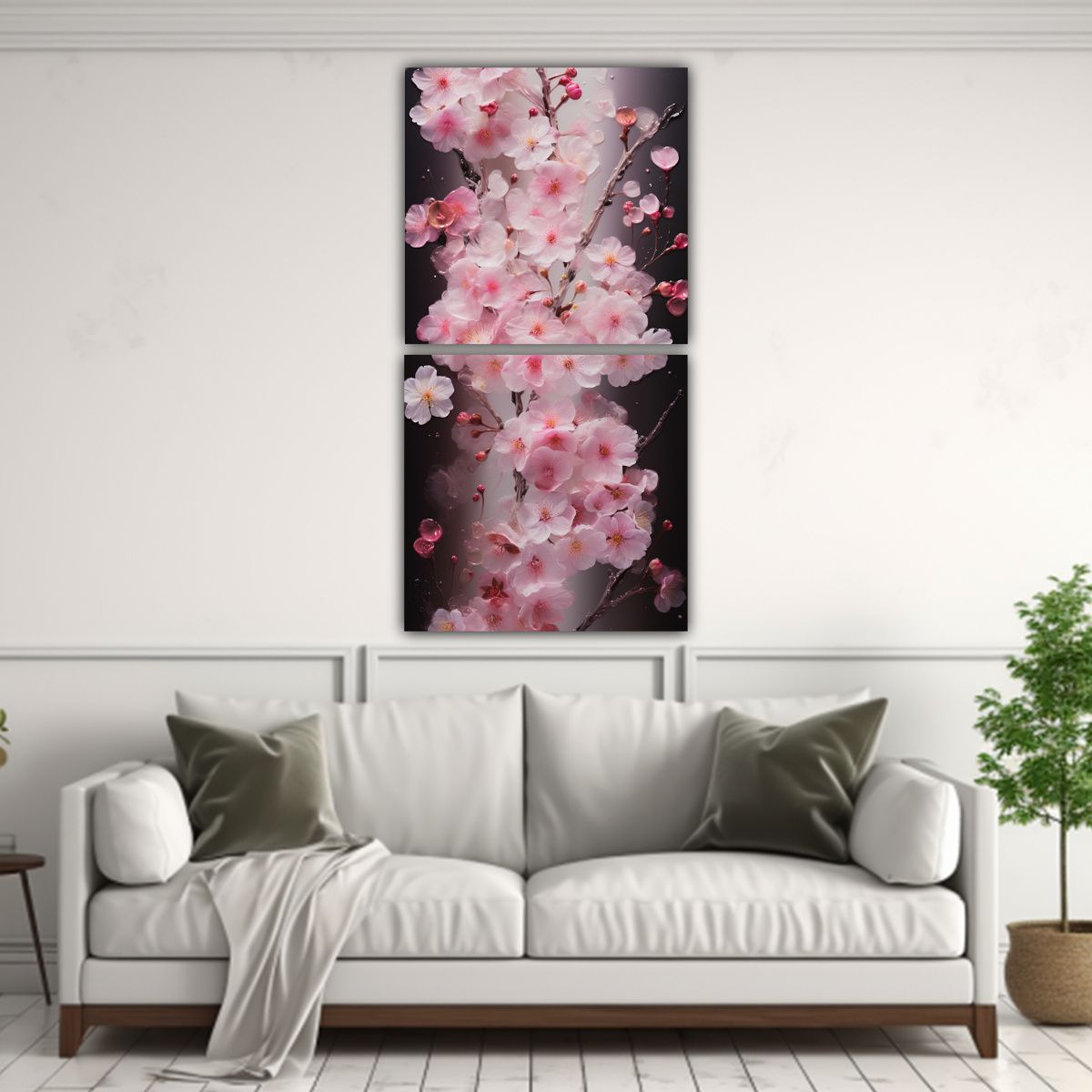 GENERICO - Cuadro Luminosa De Los Efímeros Cerezos En Flor 70x140 Cm