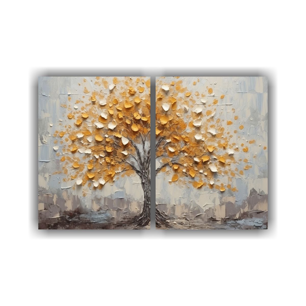 GENERICO - Cuadro Moderno Otoño Lienzos Decorativos Con 160x120 Cm