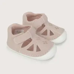 OPALINE - Sandalia gateador velcro rosada de niña 40753 19