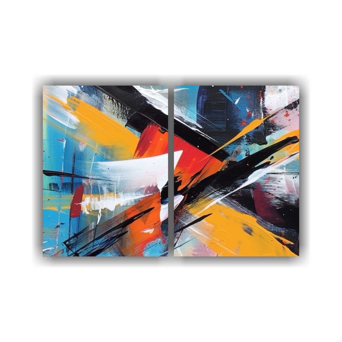 GENERICO - Pinturas Abstractas Aleatorias De Refinado 160x120 Cm