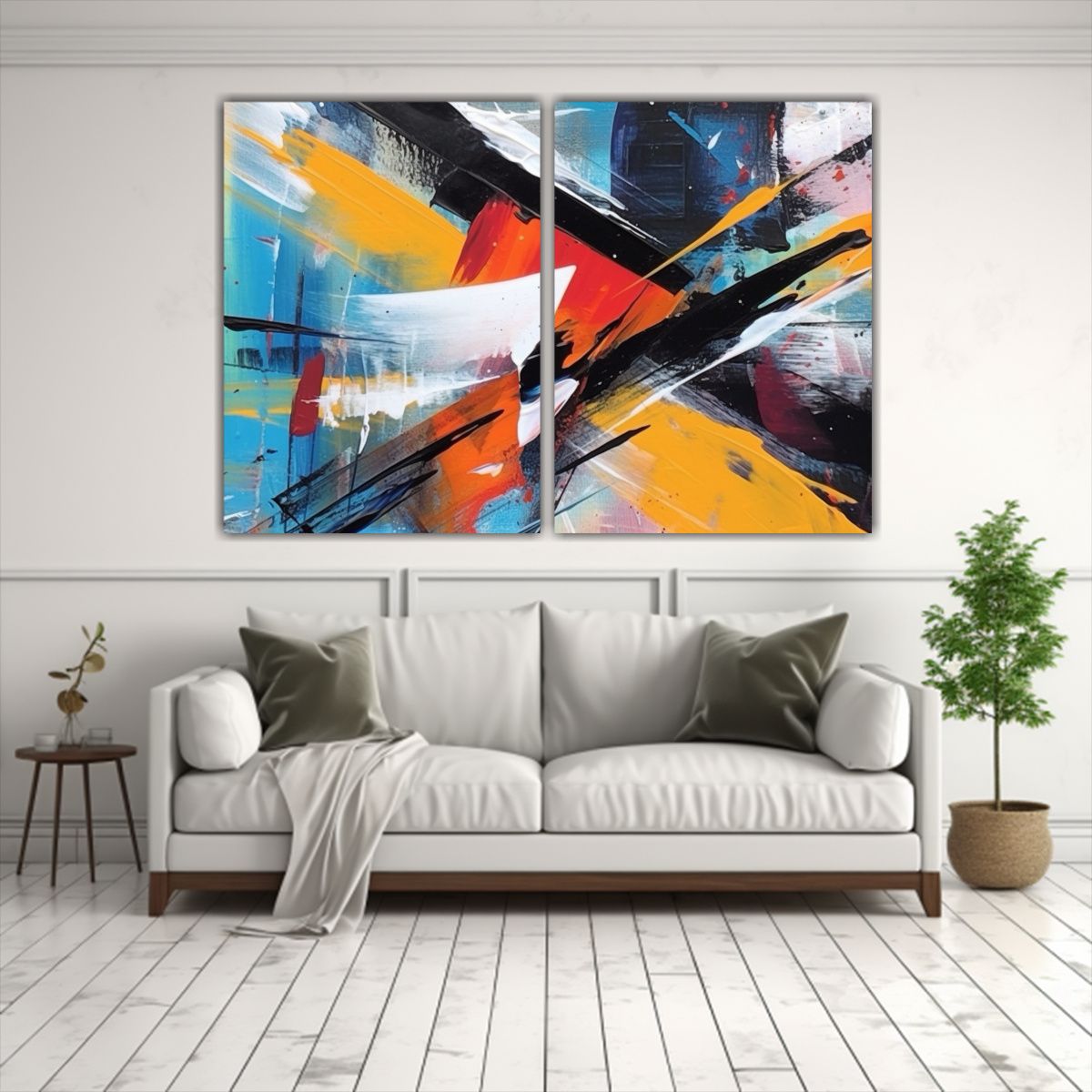 GENERICO - Pinturas Abstractas Aleatorias De Refinado 160x120 Cm