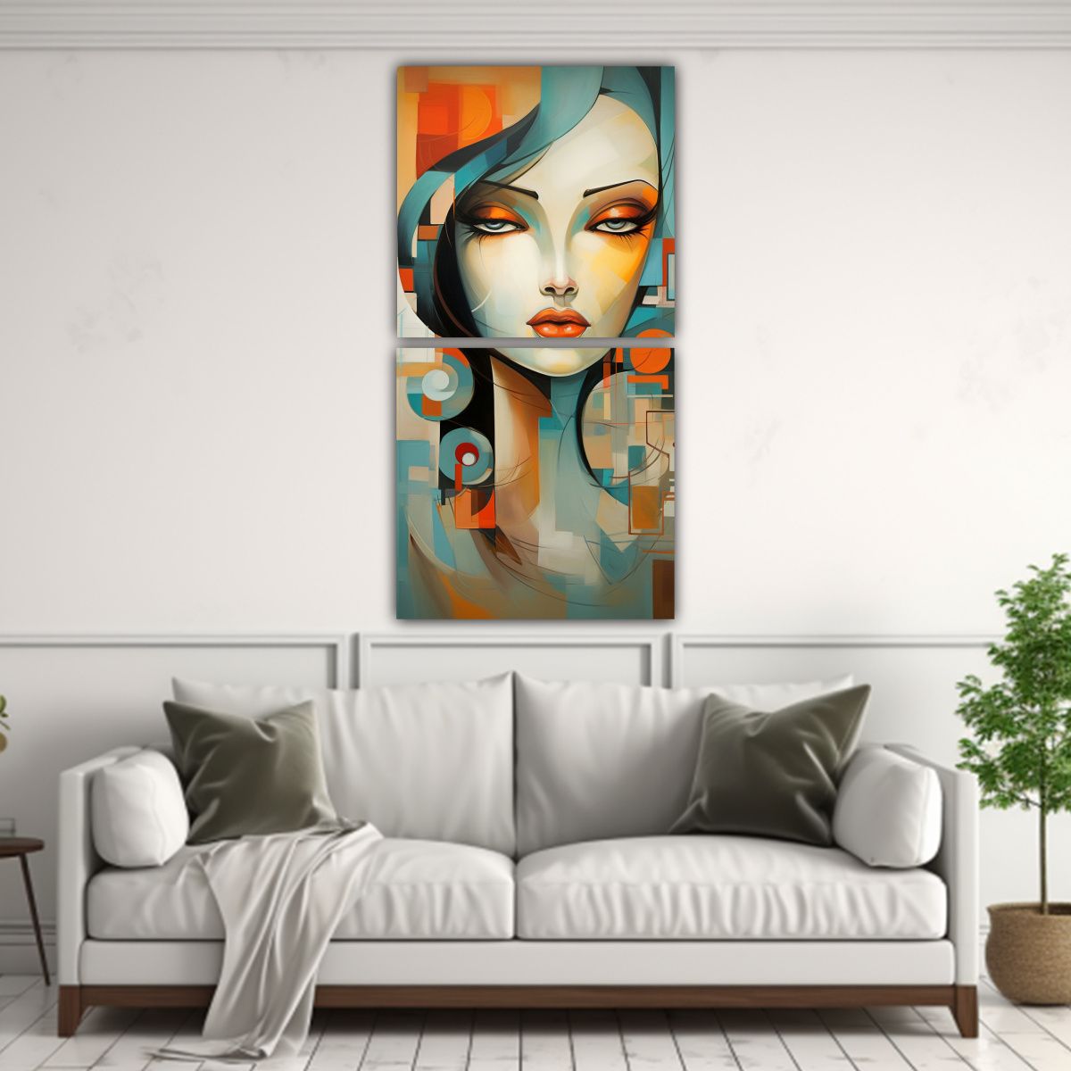 GENERICO - Cuadros Modernos Abstractos De Mujeres En 80x160 Cm