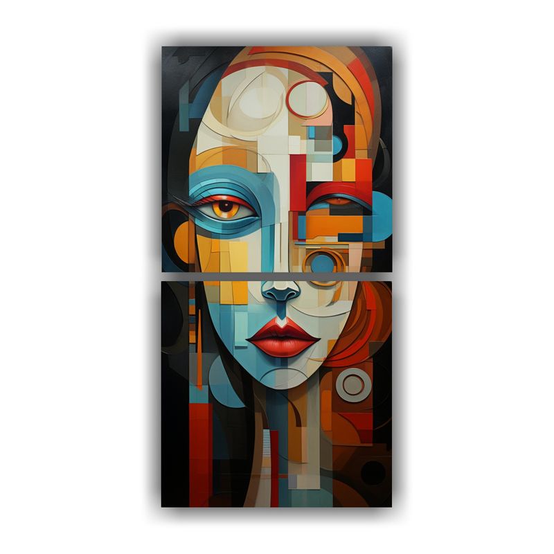 GENERICO - Composiciones Abstractas De Belleza Cuadros De 80x160 Cm