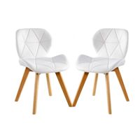 Pack 2 Silla de comedor radar wood asiento ecocuero