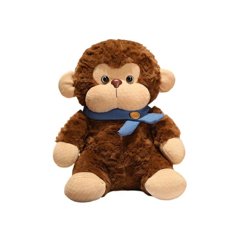 GENERICO - Peluche Mono Con Bufanda Azul 23cm