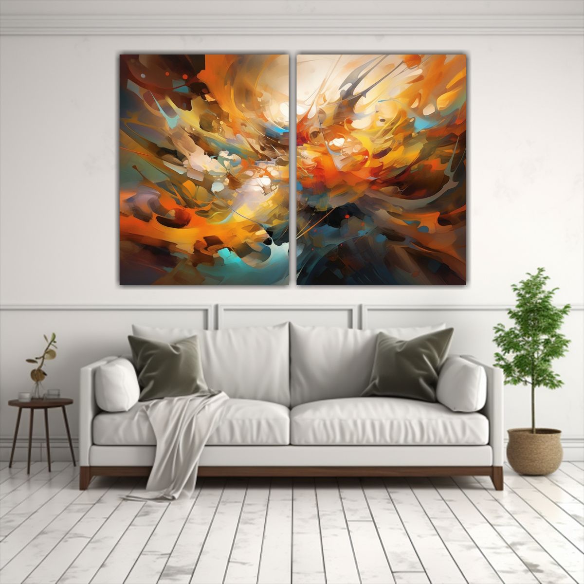 GENERICO - Cuadros Abstractos Para Decorar Paredes Con 160x120 Cm