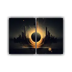 GENERICO - Cuadros Lienzo Arte Abstracto Minimalista 160x120 Cm