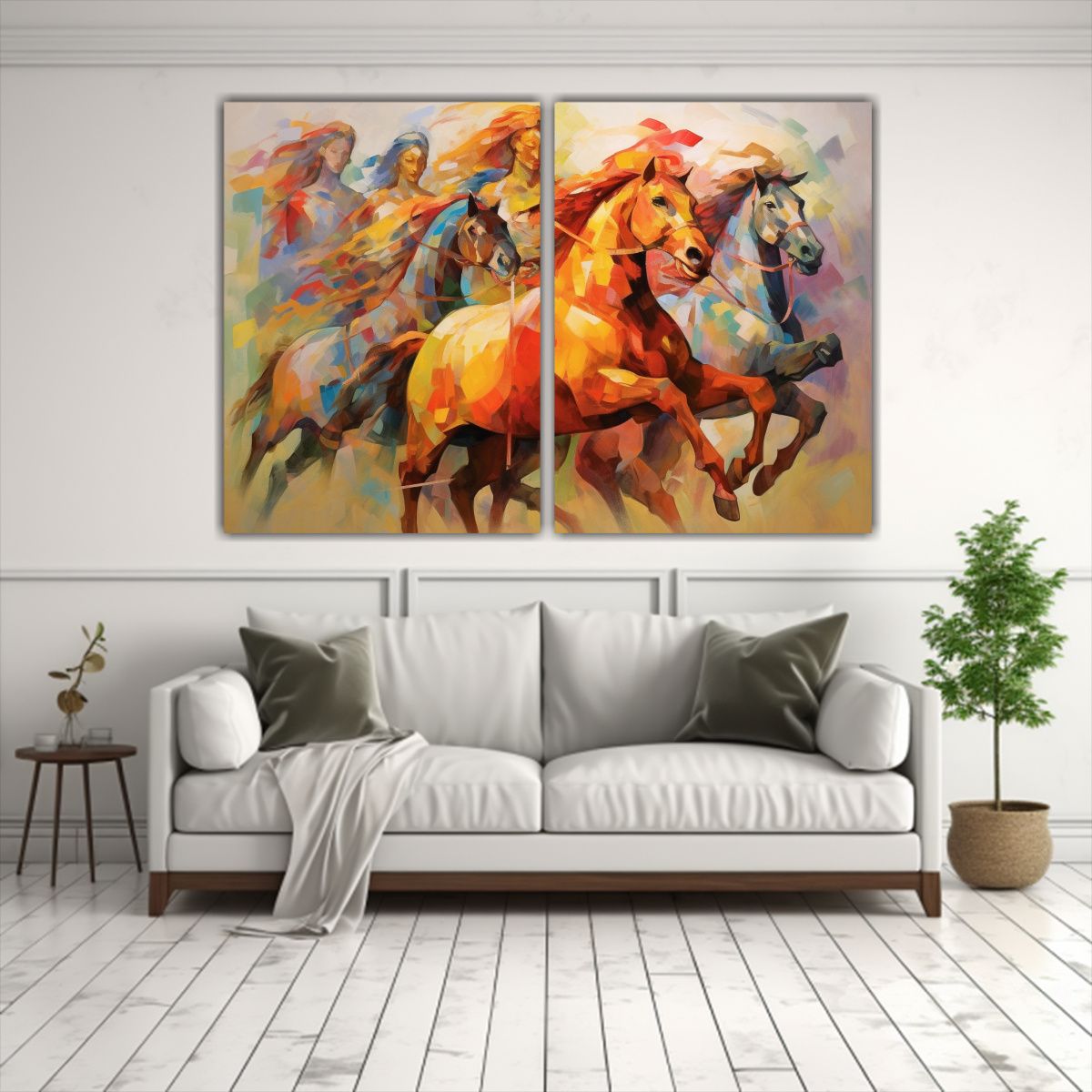 GENERICO - Pinturas De Decoración En Relieve De Dos 160x120 Cm