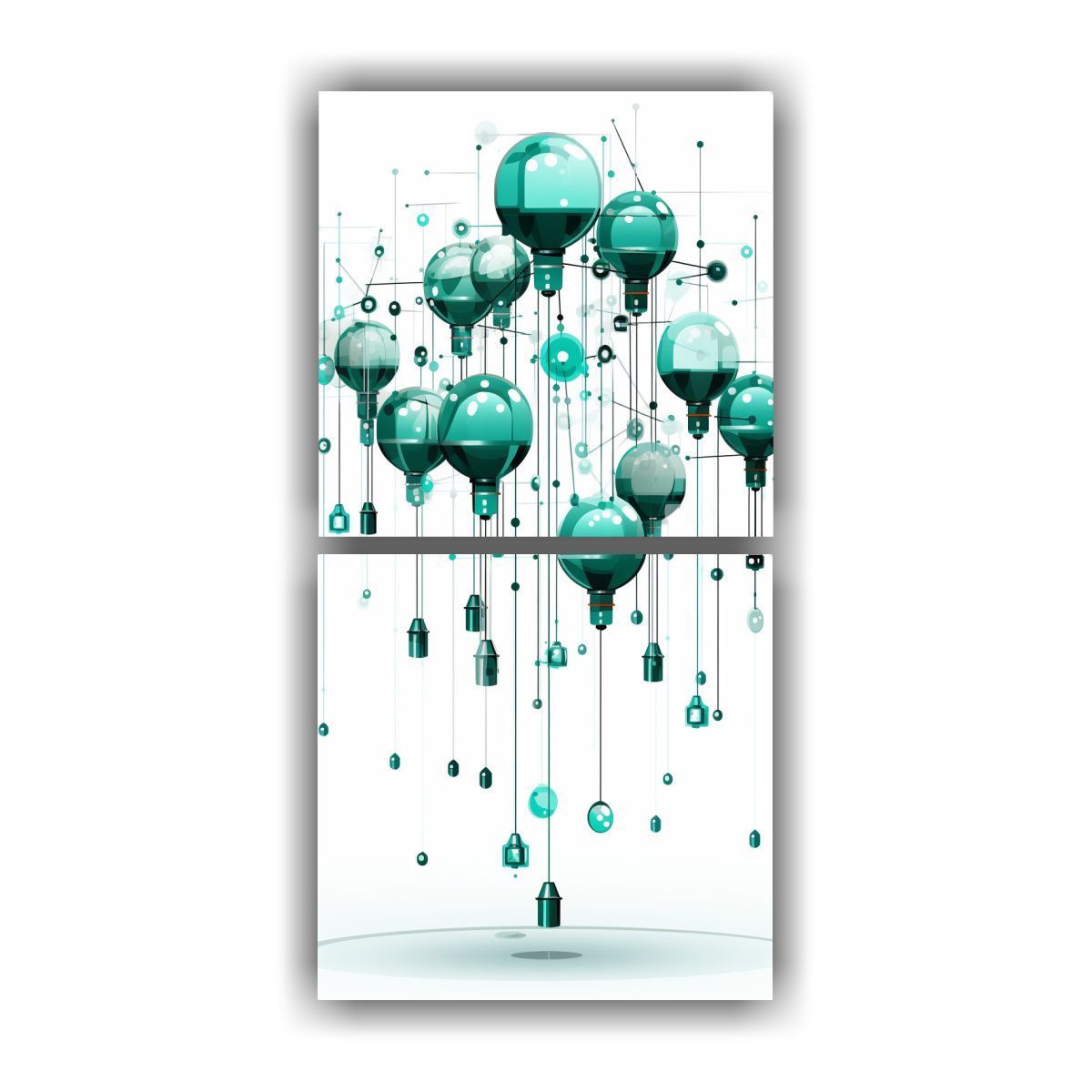 GENERICO - Díptico Calidos Inspiración Pinturas 60x120 Cm