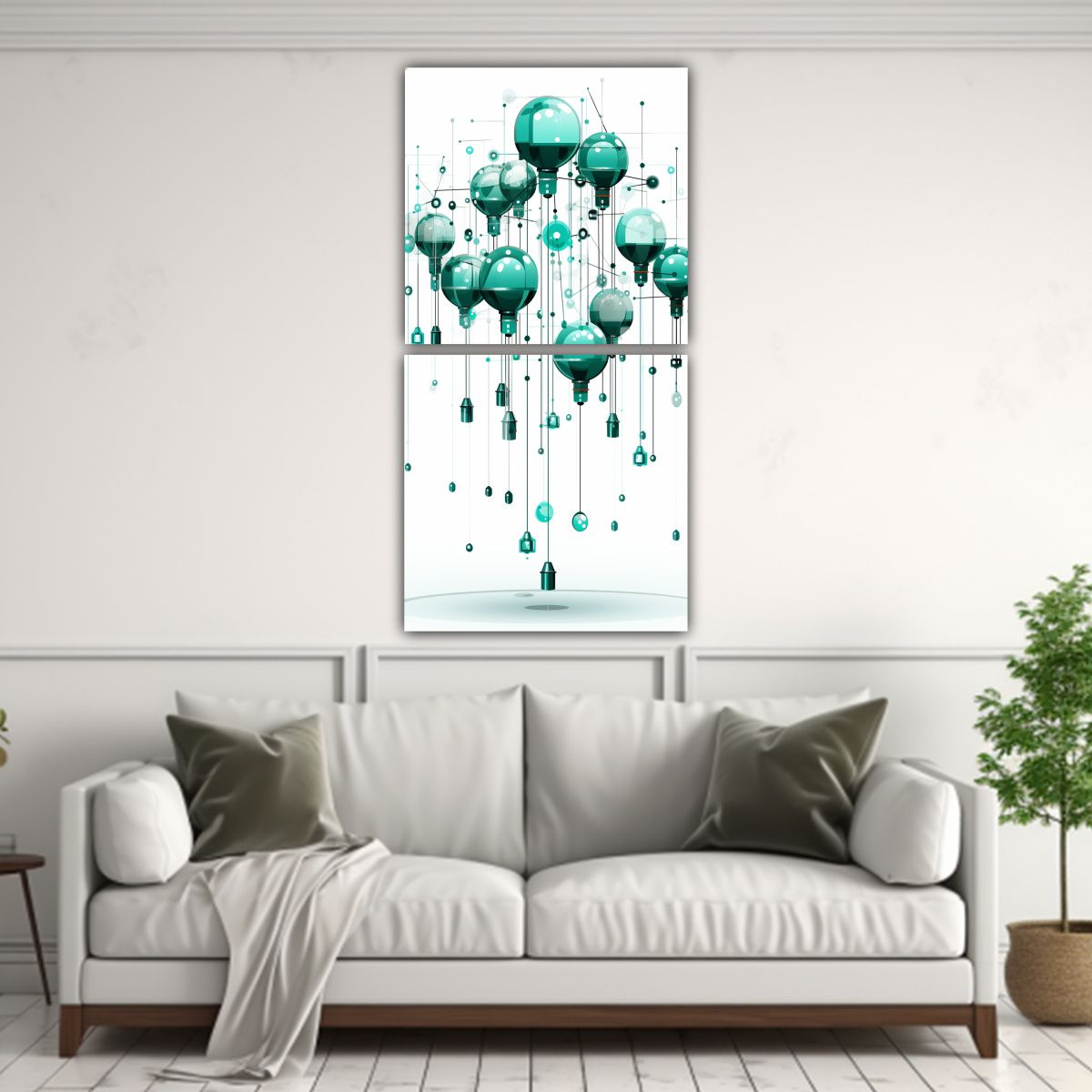 GENERICO - Díptico Calidos Inspiración Pinturas 60x120 Cm